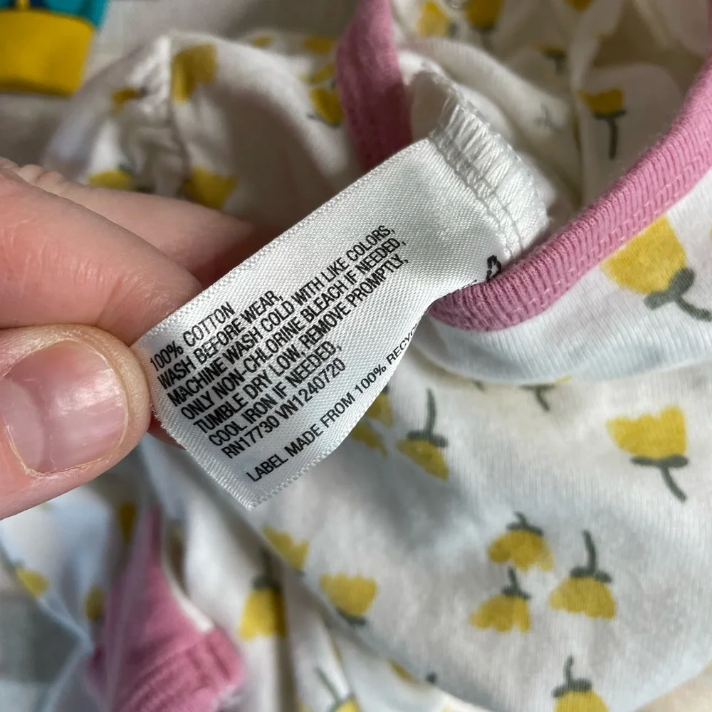Cloud Island Yellow Flower Footed Pajamas 0-3 Months